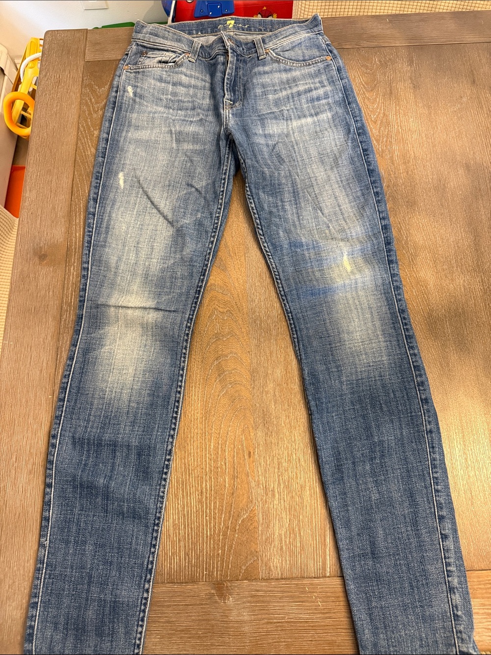 7 For All Mankind Women's Skinny Jeans - Faded Blue Wash